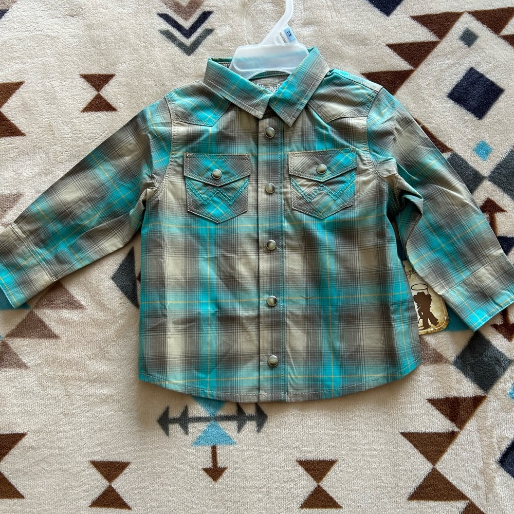Wrangler boys pearl snap shirt